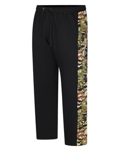 Bigdude Leaf Camo Print Joggers Black/Charcoal