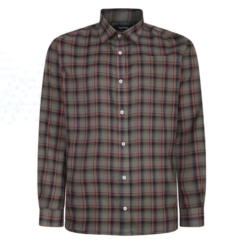 Bigdude Long Sleeve Check Shirt Grey