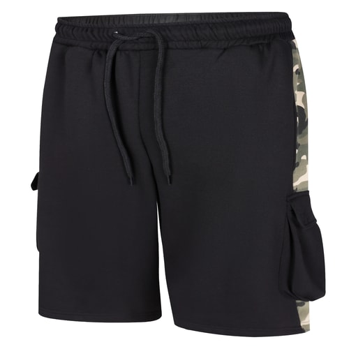 Bigdude Cargo Camo Shorts Black/Khaki Camo