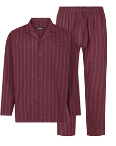 Bigdude Cotton Traditional Pyjamas Burgundy