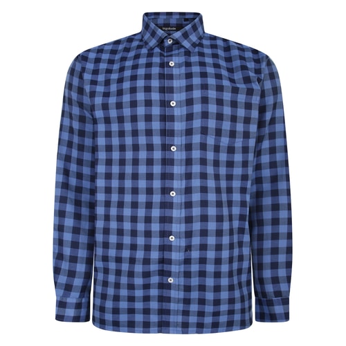 Bigdude Long Sleeve Check Shirt Blue