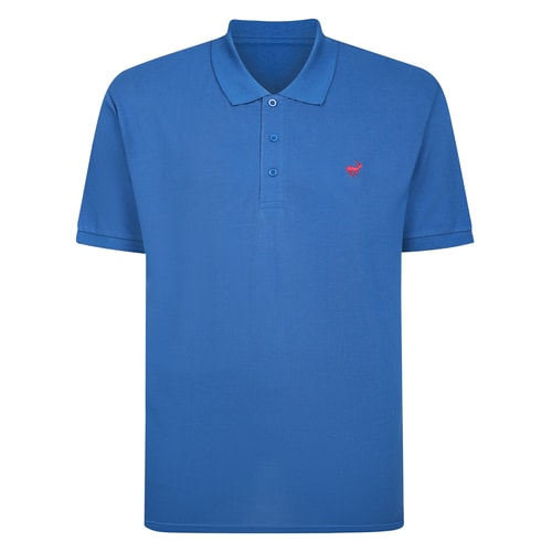 Bigdude Embroidered Polo Shirt Dusty Blue Tall