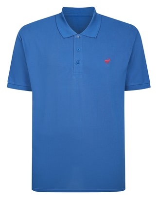 Bigdude Embroidered Polo Shirt Dusty Blue Tall