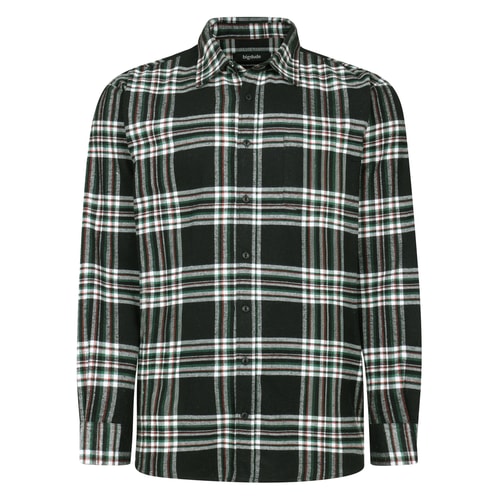 Bigdude Cotton Rich Light Weight Flannel Shirt Black