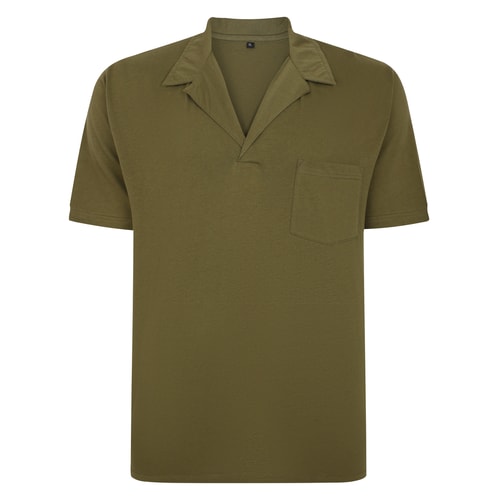 Bigdude Relaxed Collar Polo Shirt Khaki