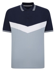 Bigdude Chevron Polo Shirt Pale Blue/Navy