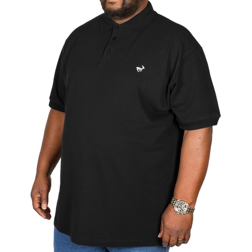 Bigdude Embroidered Polo Shirt Black