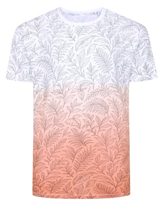 Bigdude Dip Dye AOP T-Shirt Apricot Tall