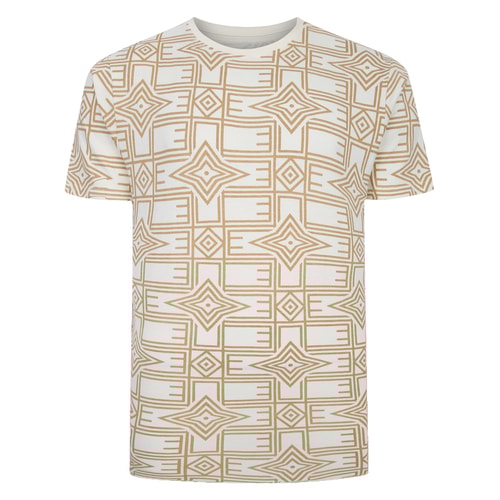 Bigdude Aztec Print T-Shirt Cream