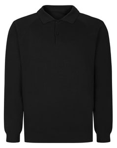 Bigdude Knitted Polo Shirt Black