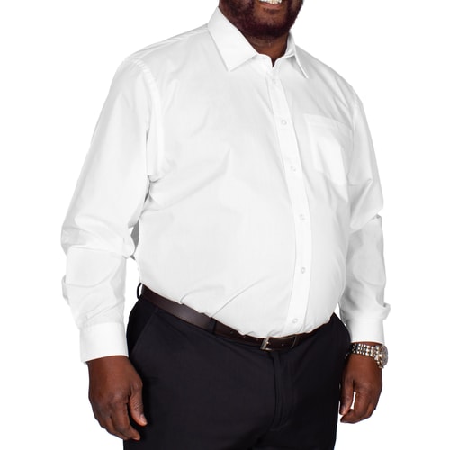 Bigdude Classic Long Sleeve Poplin Shirt White