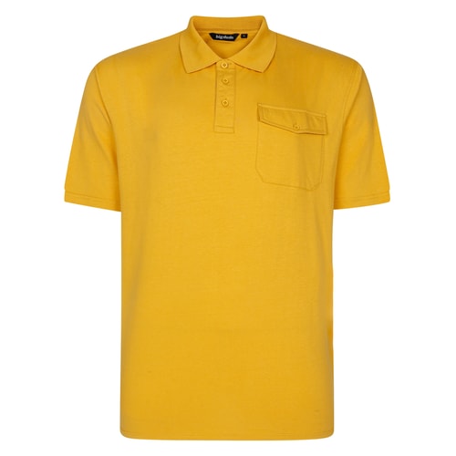 Bigdude Heavy Jersey Polo With Pocket Mustard