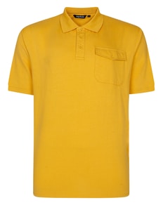 Bigdude Heavy Jersey Polo With Pocket Mustard