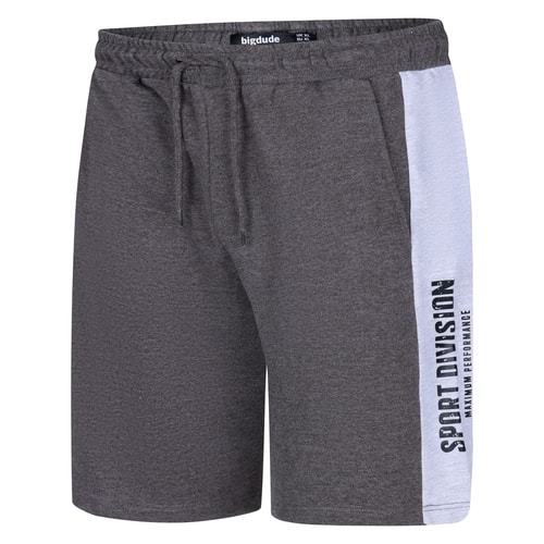 Bigdude Sport Division Loopback Jogger Shorts Charcoal Marl