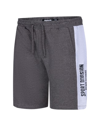 Bigdude Sport Division Loopback Jogger Shorts Charcoal Marl