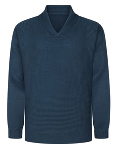 Bigdude Shawl Neck Jumper Navy