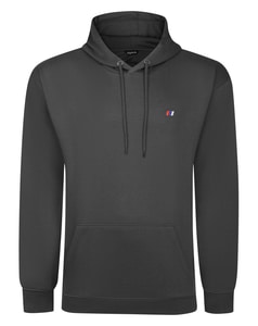 Bigdude Plain Hoody With Logo Charcoal Tall