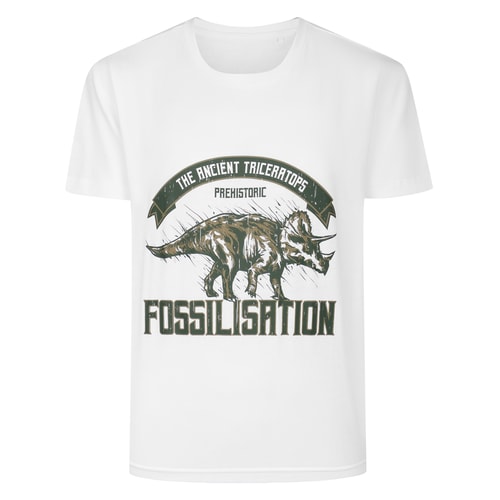 Bigdude Fossilization Print T-Shirt White