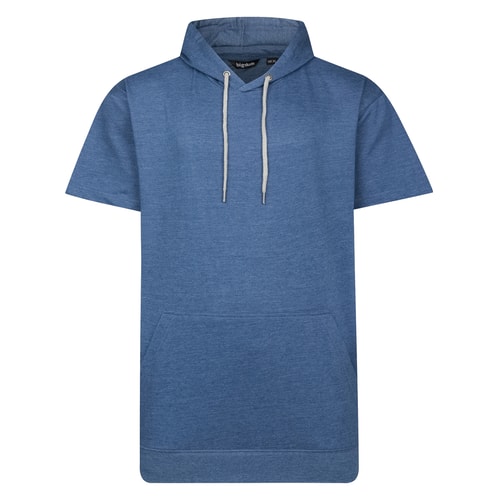 Bigdude Short Sleeve Hoody Dark Denim Marl Tall