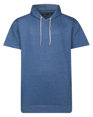 Bigdude Short Sleeve Hoody Dark Denim Marl Tall