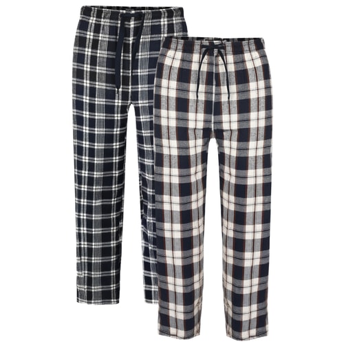 Bigdude Lightweight Flannel PJ Pants Twin Pack Multi