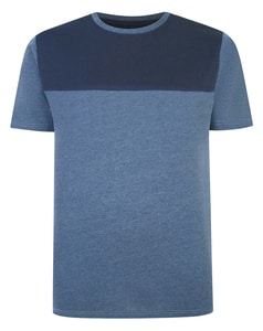 Bigdude Cut & Sew 2 Tone T-Shirt Denim Marl/Navy