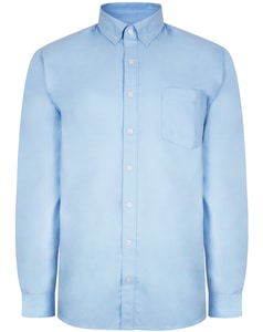 Bigdude Oxford Long Sleeve Shirt Light Blue