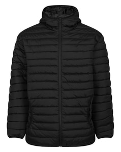 Bigdude Lightweight Hooded Puffer Jacket Black