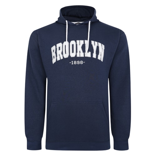 Bigdude Brooklyn Appliqué Hoodie Navy