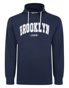 Bigdude Brooklyn Appliqué Hoodie Navy