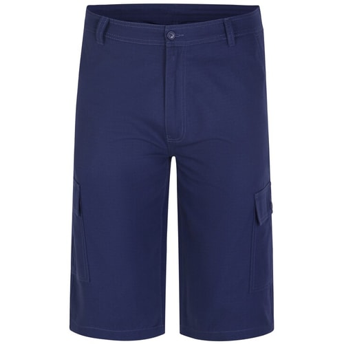 Bigdude Cropped Cargo Trousers Navy