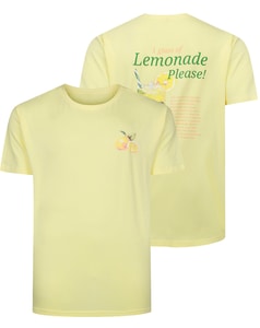 Bigdude Lemonade Small Front and Back Print T-Shirt Pale Yellow