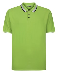 Bigdude Dot Pattern Tipped Polo Grass Green Tall
