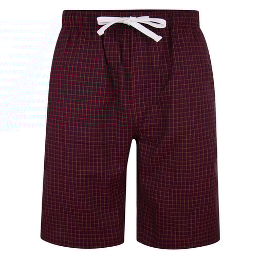 Bigdude Woven Check Pyjama Shorts Red/Blue