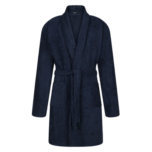 Bigdude Terry Towelling Dressing Gown Navy