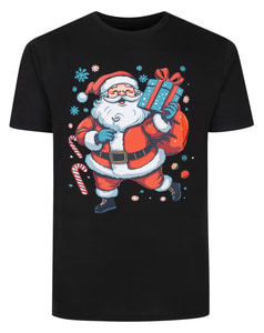 Bigdude Santa Christmas T-Shirt Black