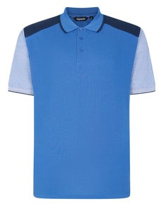 Bigdude Contrast Polo Deep Blue