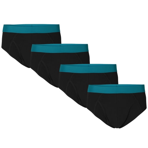 Bigdude 4 Pack Stretch Brief Black