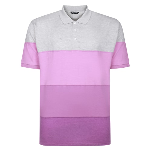 Bigdude Striped Single Jersey Polo Dusted Grape