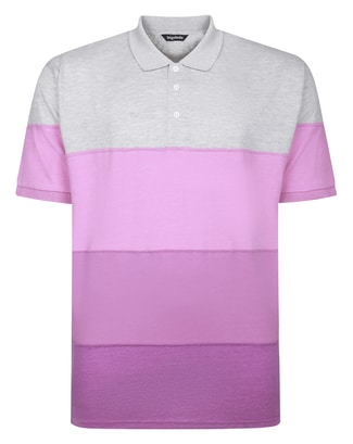 Bigdude Striped Single Jersey Polo Dusted Grape