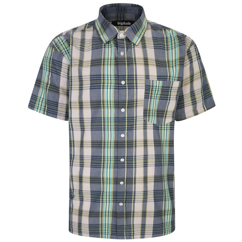Bigdude Short Sleeve Checked Summer Shirt Multi