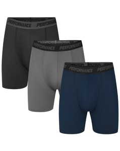Bigdude 3 Pack Performance Stretch Boxer Shorts Multi