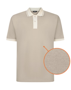Bigdude Textured Tipped Polo Stone