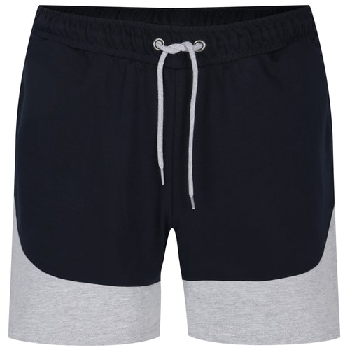 Bigdude Cut and Sew Loop Back Shorts Navy Grey Marl