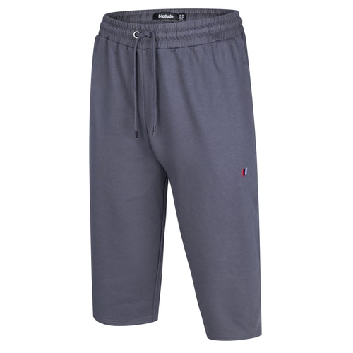 Bigdude 3/4 Length Joggers With Logo Charcoal