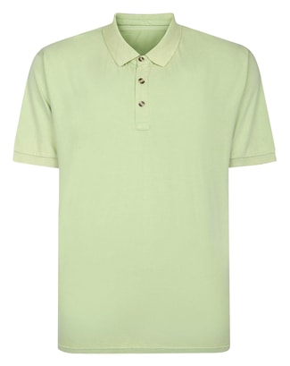 Bigdude Wash Effect Polo Light Green