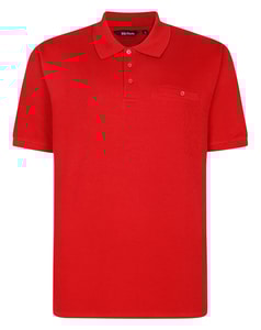 Bigdude Seersucker Polo Shirt Pepper Red
