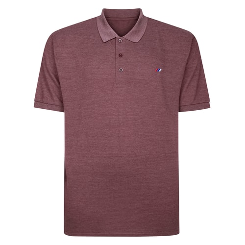 Bigdude Marl Polo Shirt Burgundy