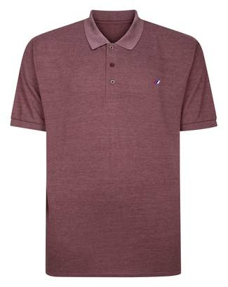 Bigdude Marl Polo Shirt Burgundy
