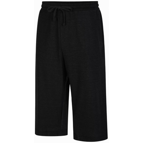Bigdude 3/4 Length Pique Lounge Shorts Black
